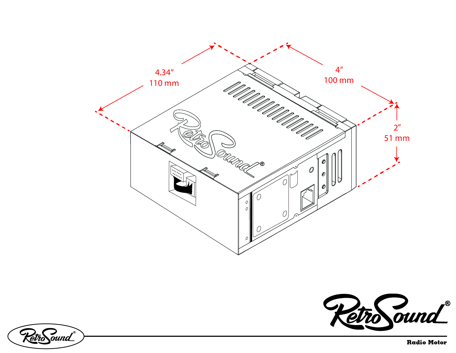 RetroRadio for 1970-81 Pontiac Firebird BT, USB, AM/FM HBC-M2-216-217-37-73PT